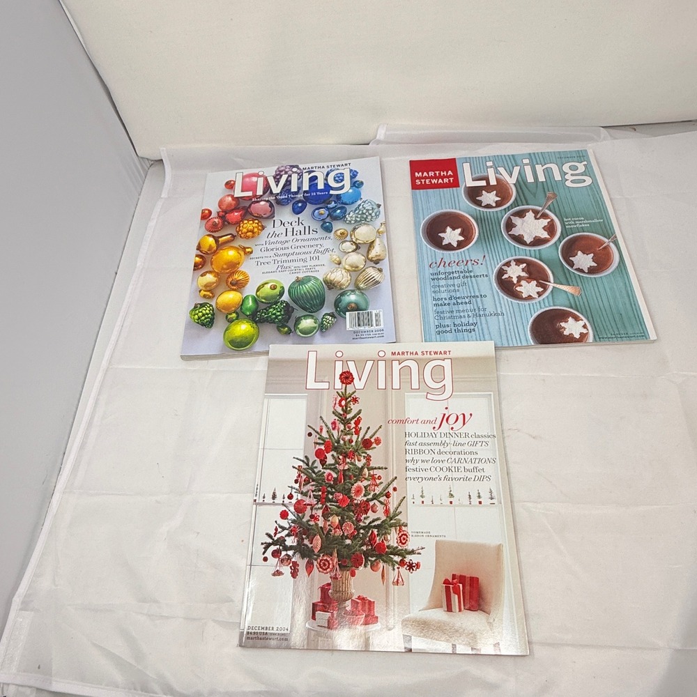 Martha Stewart Living Magazine Lot December 2003 2004 2006 Holiday Christmas